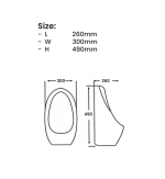 MARACHI Wall Hung Urinal MF201 - Image 2