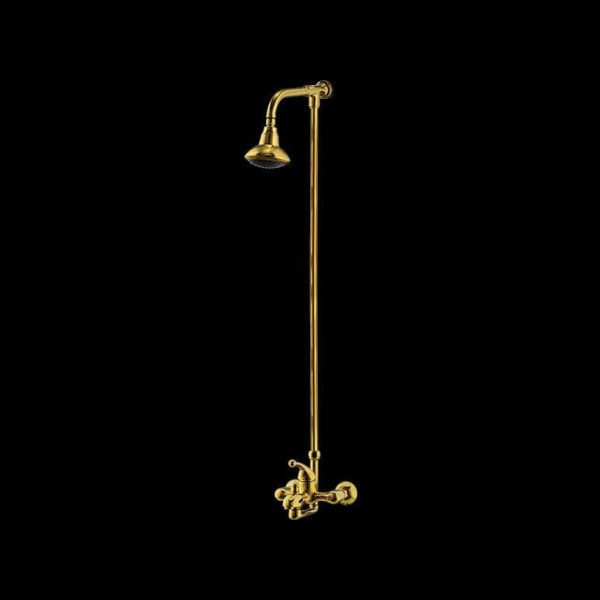 Sonex Nagina Pvc Full Gold Series Bath Mixer (Wall Type) with T.Arm Shower 661
