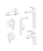 New Eurostyle White & Chrome Set Grohe