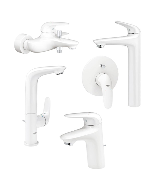 New Eurostyle (Sold) White & Chrome Set Grohe