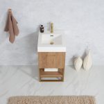 North American Oak With Single Sink Countertop 18 Inches Vanity By Meranti - Image 4