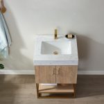 North American Oak With Single Sink Countertop 24 Inches Vanity By Meranti - Image 5
