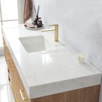 North American Oak With Single Sink Countertop 60 Inches Vanity By Meranti - Image 6