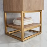 North American Oak With Single Sink Countertop 18 Inches Vanity By Meranti - Image 8