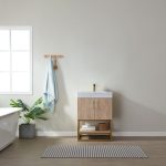 North American Oak With Single Sink Countertop 24 Inches Vanity By Meranti - Image 9