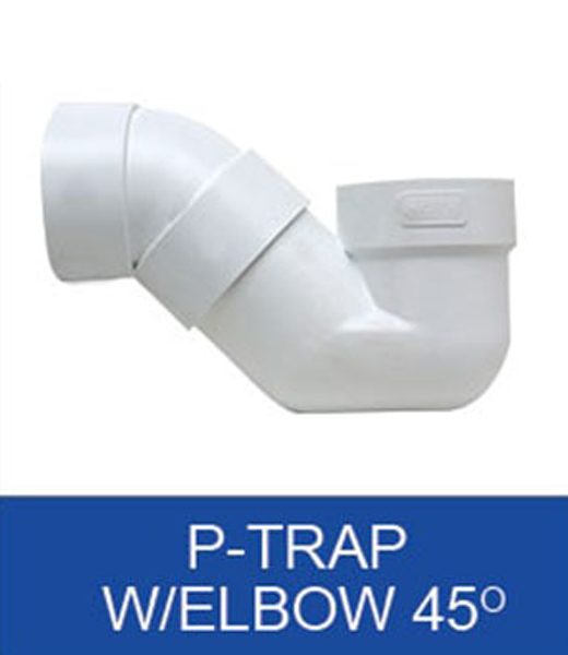 Pak Arab 45° P-Trap W/Elbow 2″