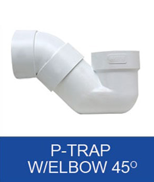 Pak Arab 45° P-Trap W/Elbow 2″