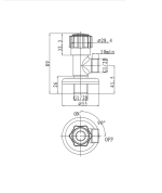 Porta HDJ855 Angle Valve with Cup Tee Cock 3 Pcs - Image 2
