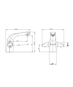 Porta HDA3581M Whistle Double Knob Basin Mixer - Image 2