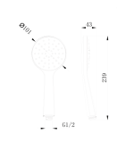 Porta PHS3117D Hand Shower - Image 2