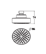 Porta HDDP2165 Round Shower Head - Image 2