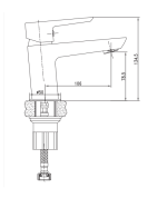 Porta HDA3331M Diva Single Lever Basin Mixer - Image 2