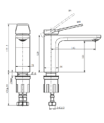 Porta HDA701M Nova Single Lever Basin Mixer - Image 2
