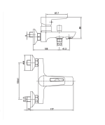 Porta HDA3333Y Diva Single Lever Bath Shower Mixer - Image 2