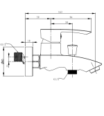 Porta HDA3573Y Swan Single Lever Bath Shower Mixer - Image 2