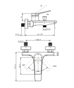 Porta HDA703Y Nova Single Lever Bath Shower Mixer - Image 2