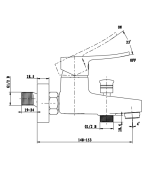 Porta HDA783Y Elegant Single Lever Bath Shower Mixer - Image 2
