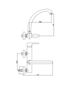 Porta HDA3369XQ Single Lever Wall Mounted Sink Mixer - Image 2