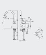 Porta HDA508XH Single Lever Kitchen Sink Mounted Mixer ART - Image 2