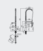 Porta HDA160XH Single Lever Sink Mounted Mixer Pullout Spout - Image 2