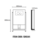 Smart Half Frame Concealed Dual Flush Tank SDR205 With Plate - Image 2