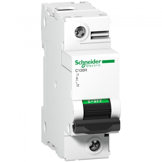 Schneider Electric Circuit Breakers C Curve Series Acti9 C120H 1P Miniature Circuit breaker – A9N18445 63 Amp Ace Material Schneider Electric Circuit Breakers C Curve Series Acti9 C120H 1P Miniature Circuit breaker – A9N18445 63A - Image 1