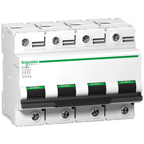 Schneider Electric Circuit Breakers C Curve Series 4P Miniature Circuit breaker – A9N18481 125 Amp