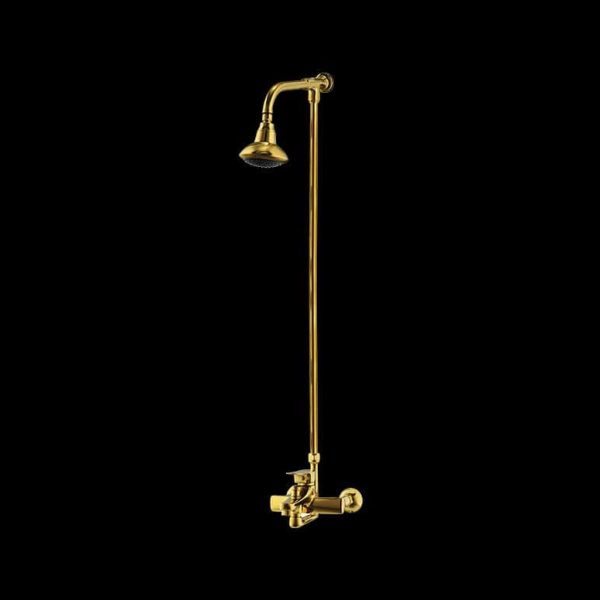 Sonex Seagul Pvc Full Gold Series Bath Mixer (Wall Type) with T.Arm Shower 5061
