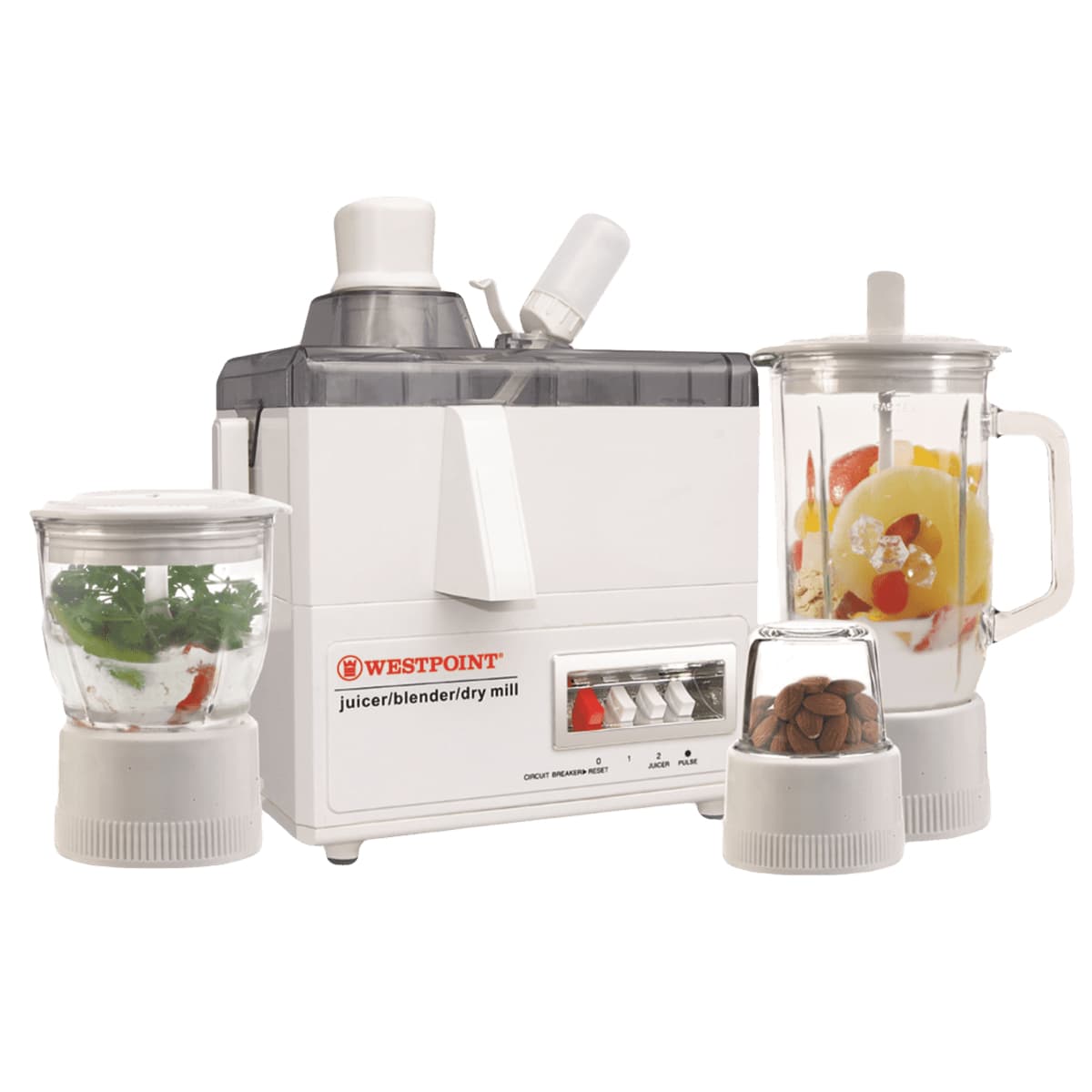 Westpoint WF-8814 Deluxe Juicer Blender & Grinder 4-In-1 Ace Material Westpoint WF-8814 Deluxe Juicer Blender & Grinder 4-In-1 - Image 1