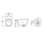 Zilver ZWHT102 Wall Hung Commode - Image 2