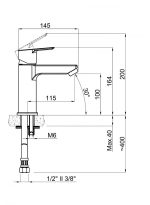 Zilver Ankara Basin Mixer ZANK1001T - Image 2