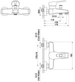 Zilver Ecoloop Bath Mixer ED319N - Image 2