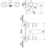 Zilver Rome Bath Mixer DU200 - Image 2