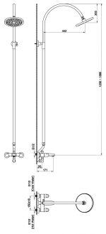 Zilver Rome Bath Mixer With Open Rod DU500 - Image 2