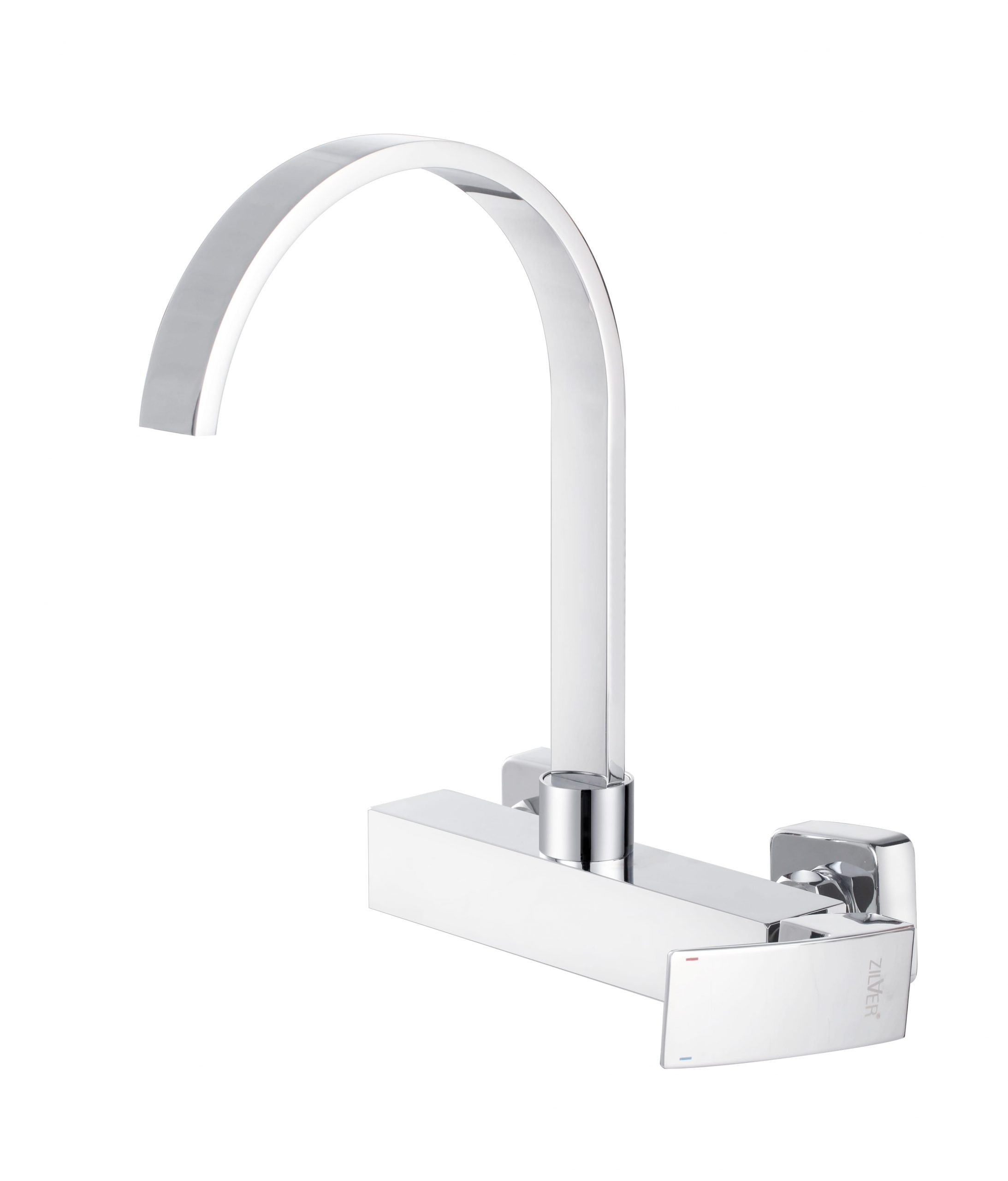 Zilver Wall Kitchen Sink Mixer Single Lever SQR EFB902