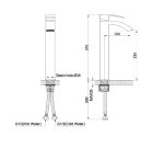 Zilver Wave Basin Mixer Long BSB1285 - Image 2