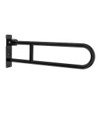 Mica Flip up Grab Bar Matt Black Finished MCA091MB