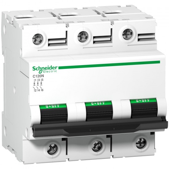 Schneider Electric Circuit Breakers C Curve Series Acti9 C120N 3P Miniature Circuit breaker – A9N18367 100A