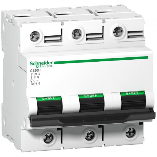 Schneider Electric Circuit Breakers C Curve Series Acti9 C120H 3P Miniature Circuit breaker – A9N18467 63A