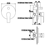 Zilver Ecoloop Series Concealed Bath Expose part ECL705 - Image 2