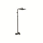 Zilver Cliff Single Lever black matt Bath Mixer With Open Shower Rod & Rain Shower ZCLF500MB