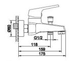 Zilver Econeue Bath Mixer White Only Body ED309W - Image 2