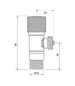 Zilver Titan Series Angle Valve 1/2” Titan Series GX2016MB - Image 2