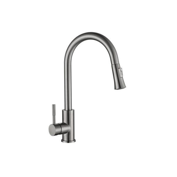 Zilver Stainless Steel Sink Mounted Kitchen Mixer Brush Finished PL421S