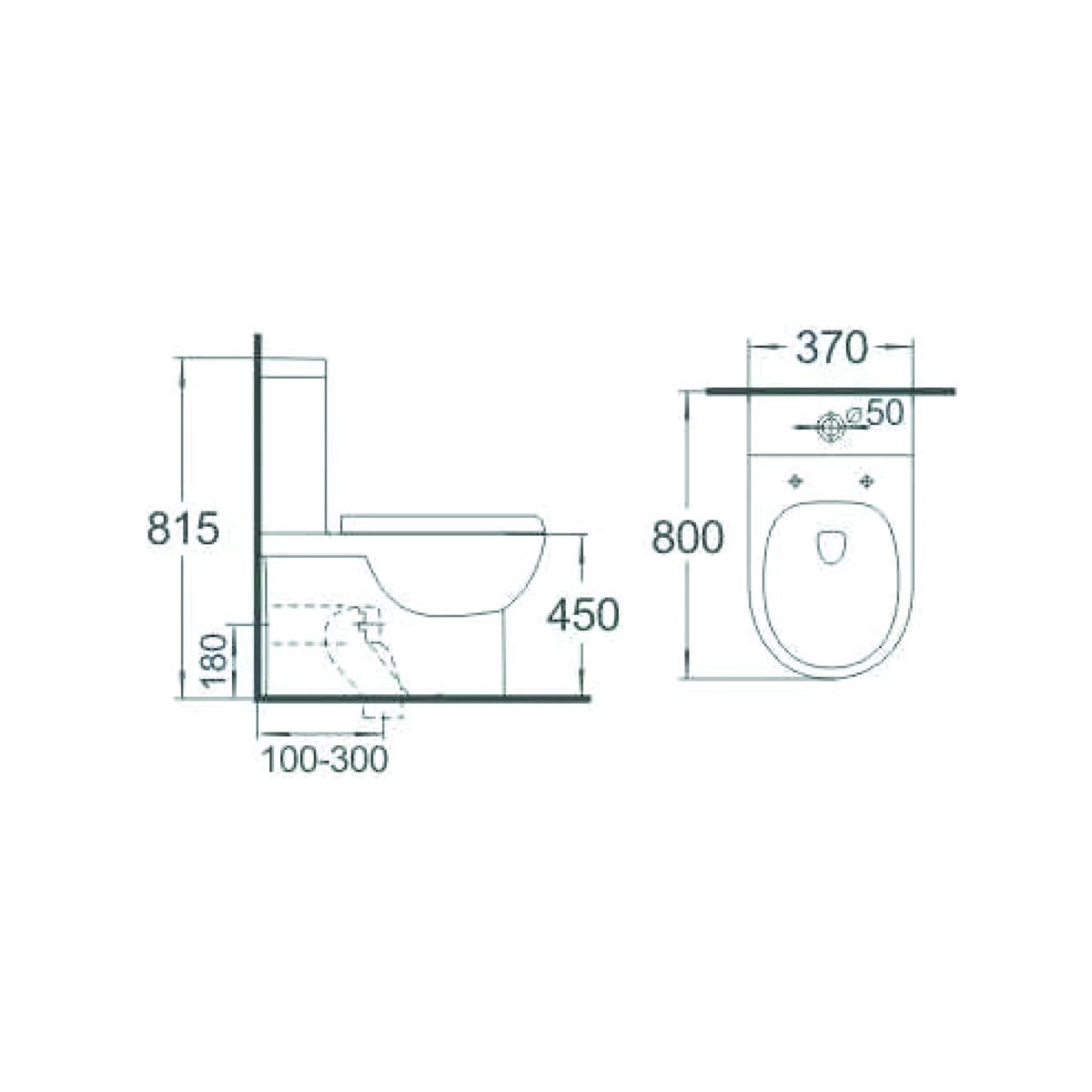 Zilver Two Piece Toilet ZTOT135 - Image 2