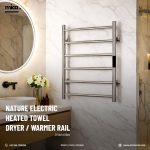 MICA Electric Heated Towel Dryer / Warmer Rail 24 Inch 6 Bars 500006026 - Image 2